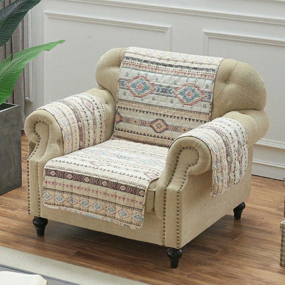 Plow & Hearth Phoenix Tan Reversible Chair Cover