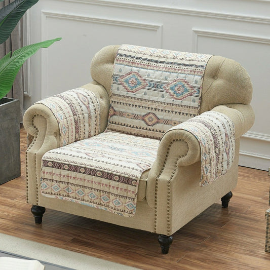 Plow & Hearth Phoenix Tan Reversible Chair Cover