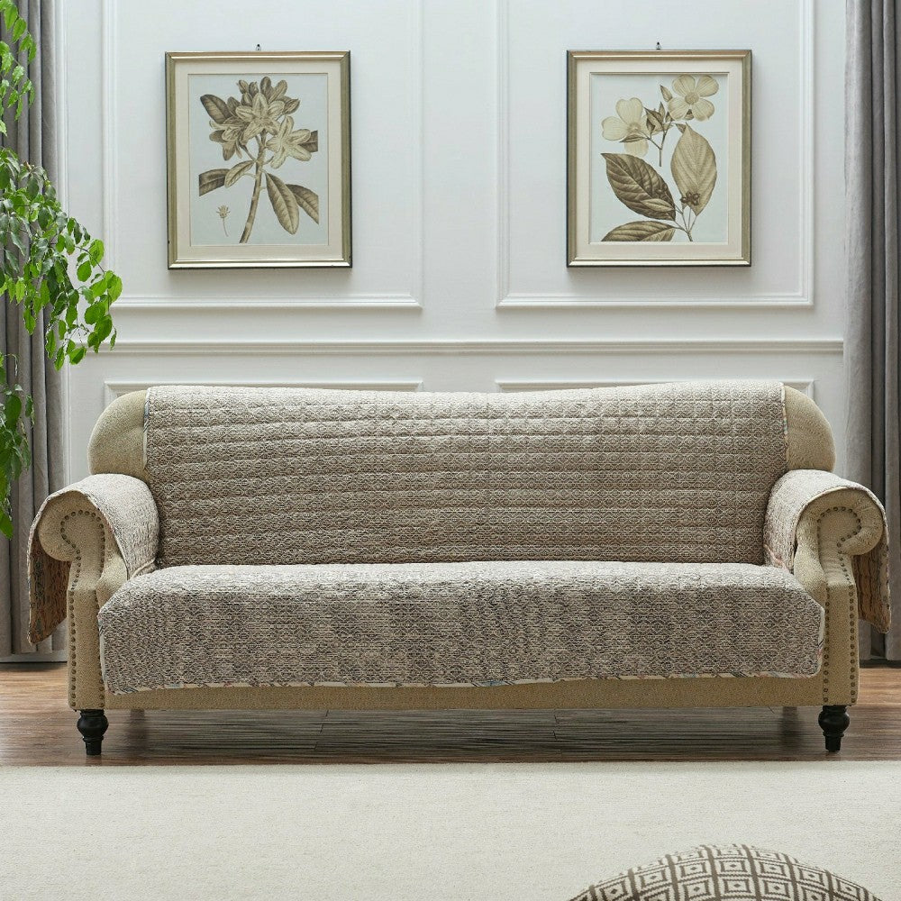 Plow & Hearth Phoenix Tan Reversible Chair Cover
