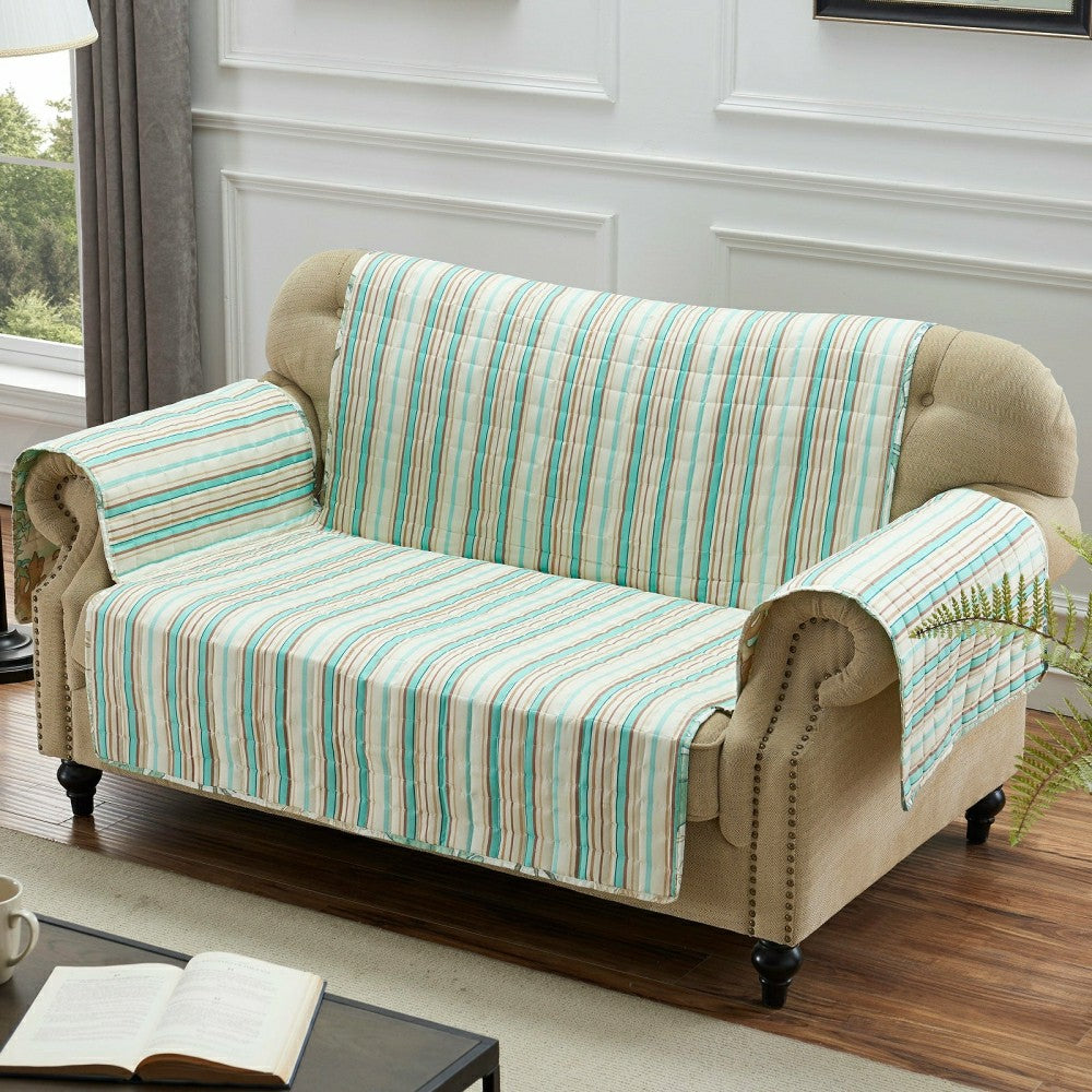 Plow & Hearth Atlantis Jade Reversible Chair Cover