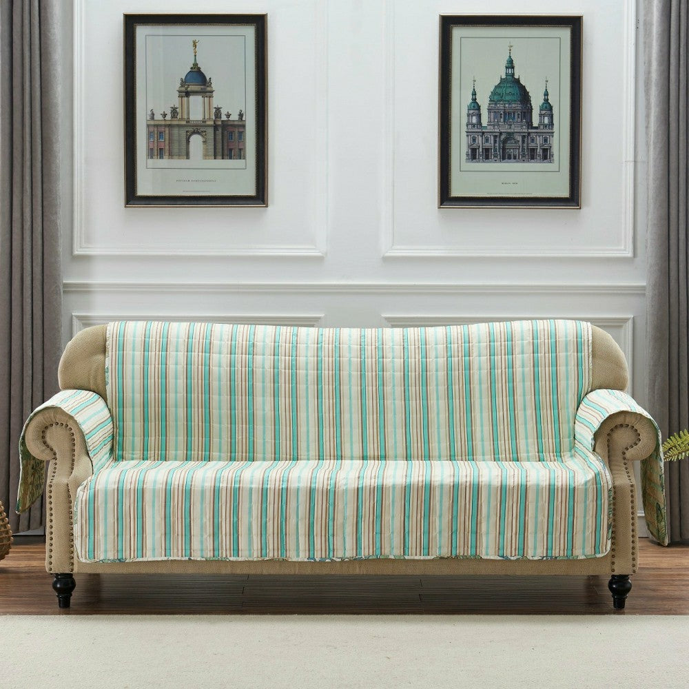 Plow & Hearth Atlantis Jade Reversible Chair Cover