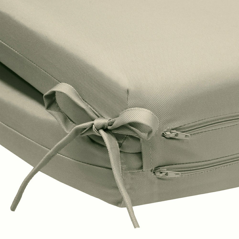 Plow & Hearth Outdoor Polypropylene Lounger Cushion 22"x73", Sage