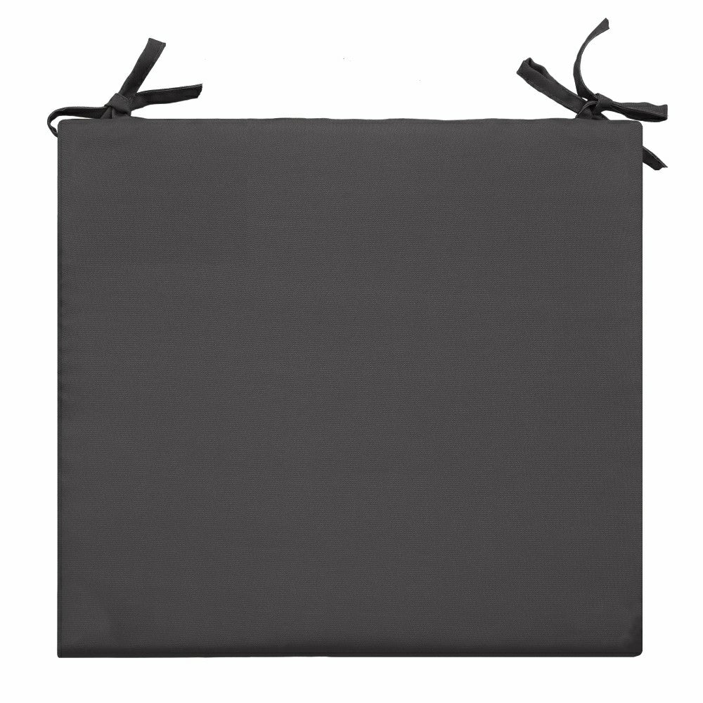 Plow & Hearth Outdoor Polypropylene Arm Chair Cushion 18"x19", Solid Black
