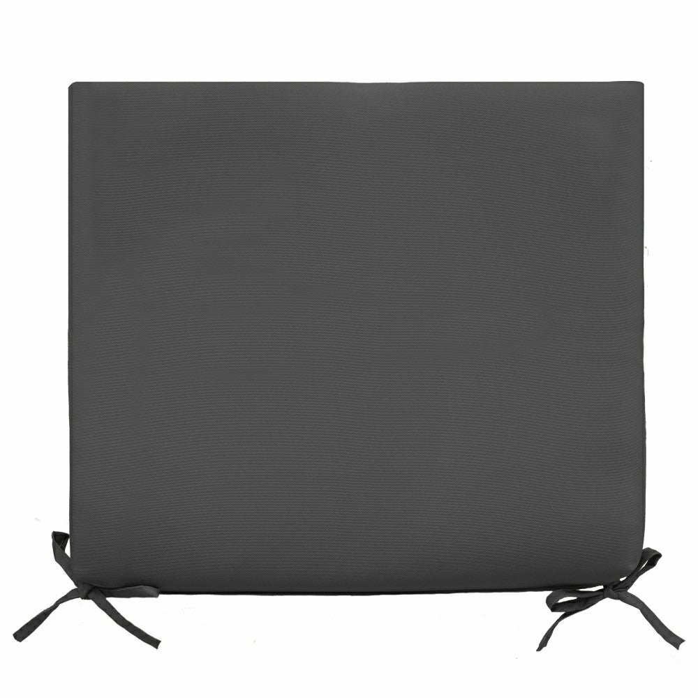 Plow & Hearth Outdoor Polypropylene Arm Chair Cushion 18"x19", Solid Black
