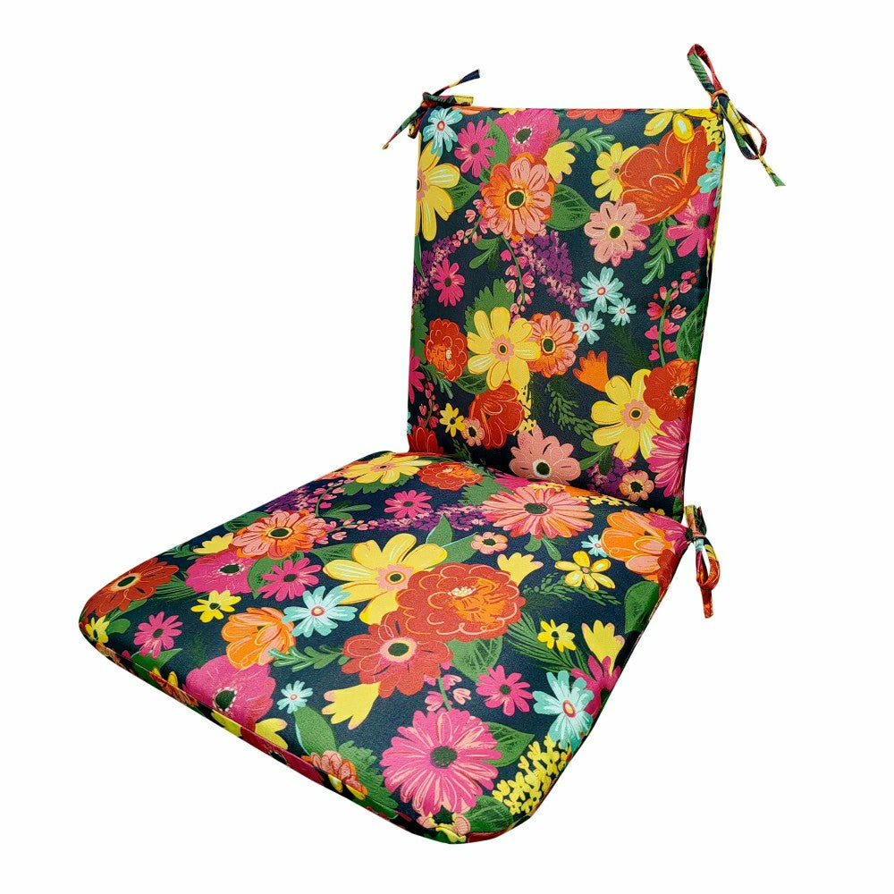 Plow & Hearth Classic Rocking Chair Cushion with Ties