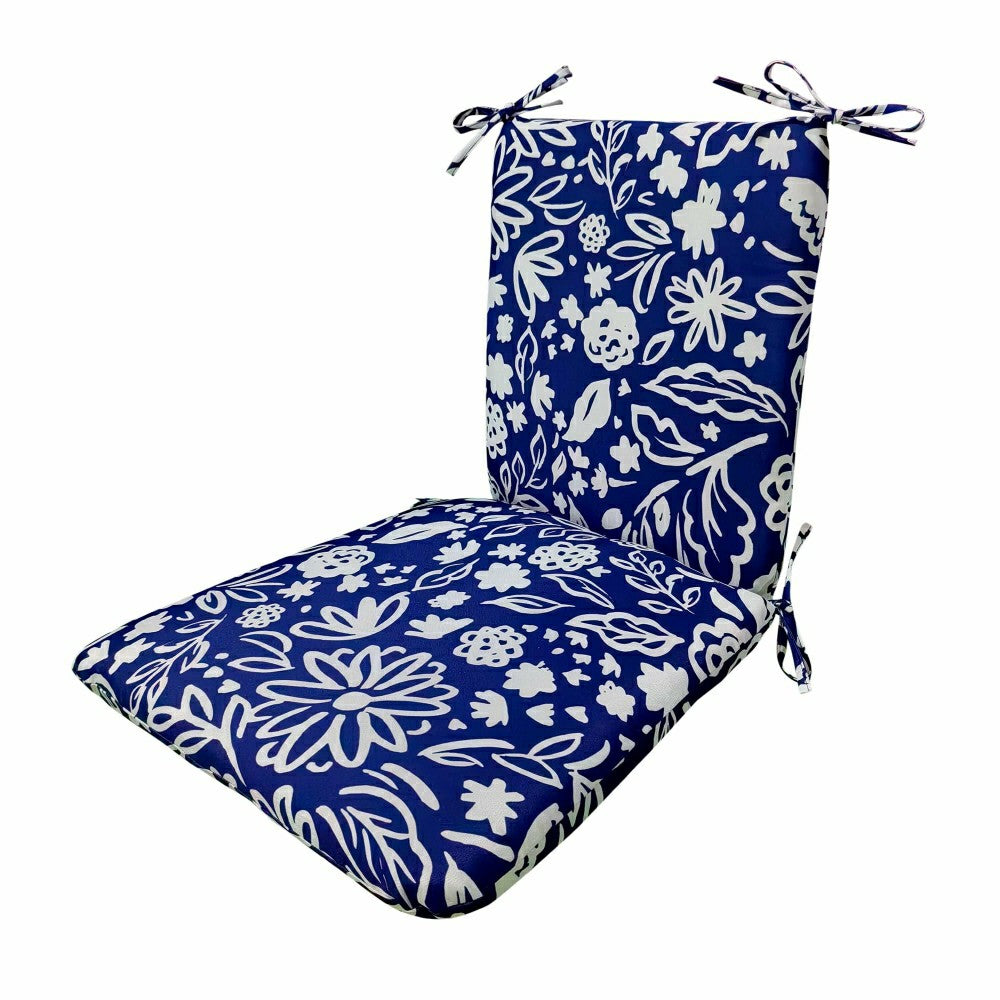 Plow & Hearth Classic Rocking Chair Cushion with Ties