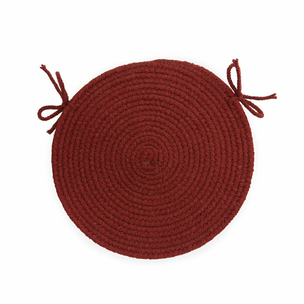 Plow & Hearth Blue Ridge Wool Braided Chair Pads Set of 4