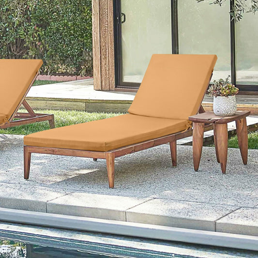 Plow & Hearth Outdoor Polypropylene Lounger Cushion 22"x73", Mustard