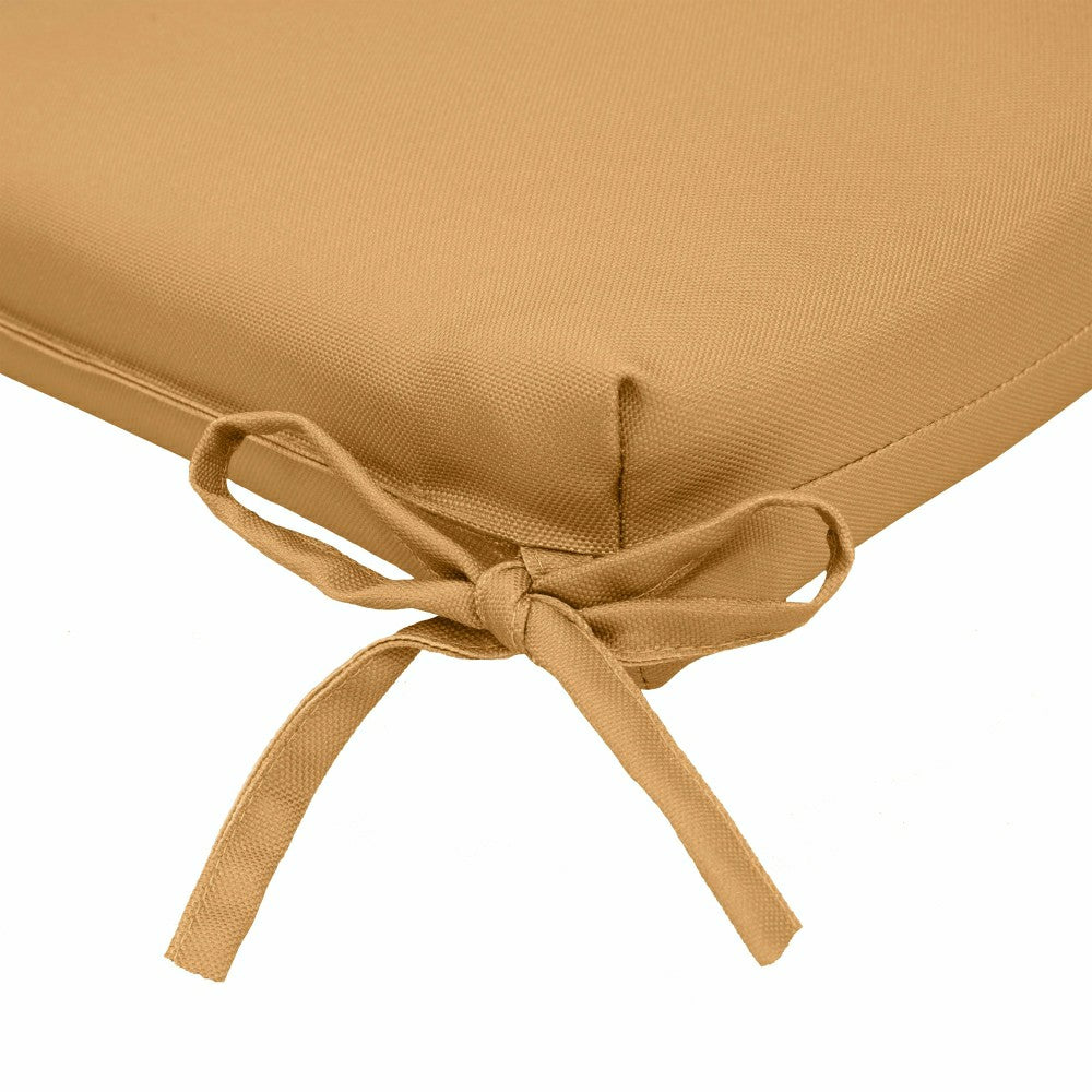 Plow & Hearth Outdoor Polypropylene Arm Chair Cushion 18"x19", Mustard