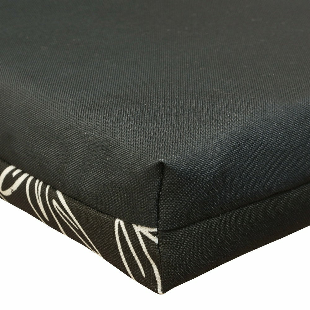 Plow & Hearth Outdoor Polyester Lounger Cushion 22"x73", White Floral