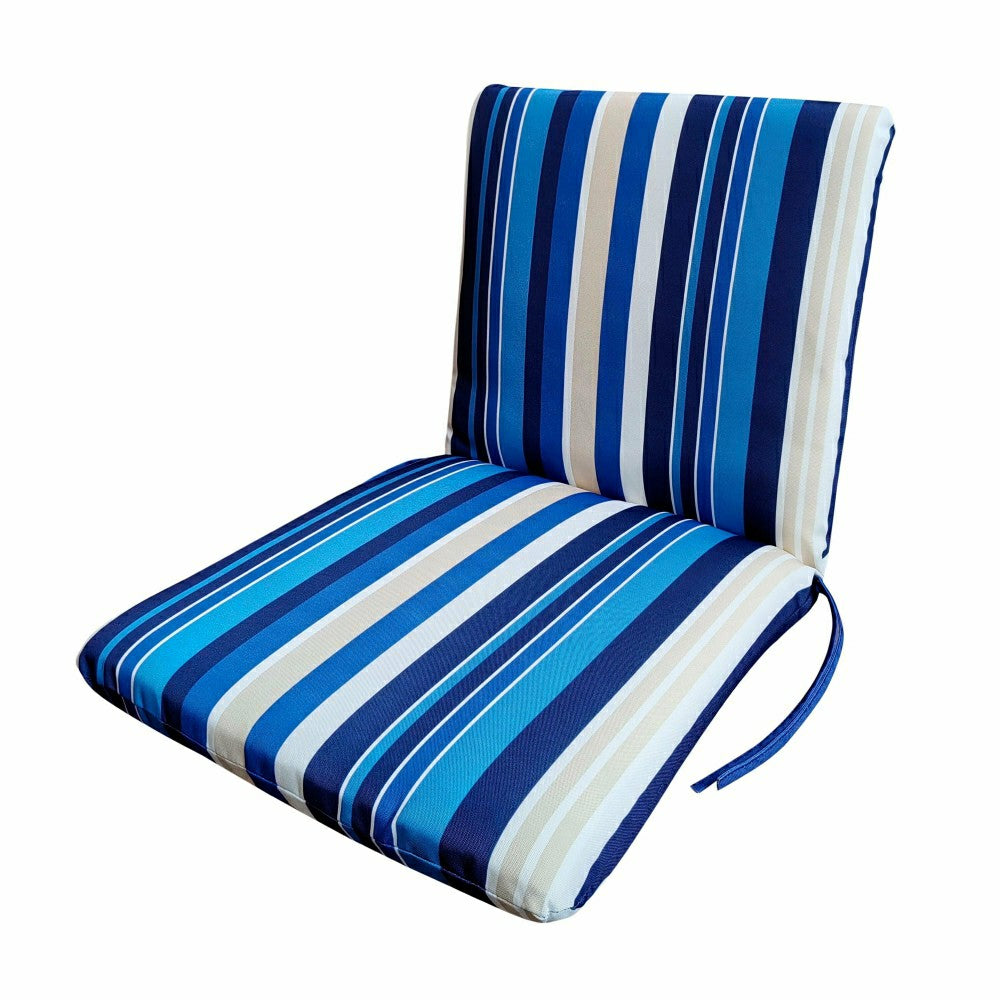 Plow & Hearth Classic Hinged Chair Cushion with Ties
