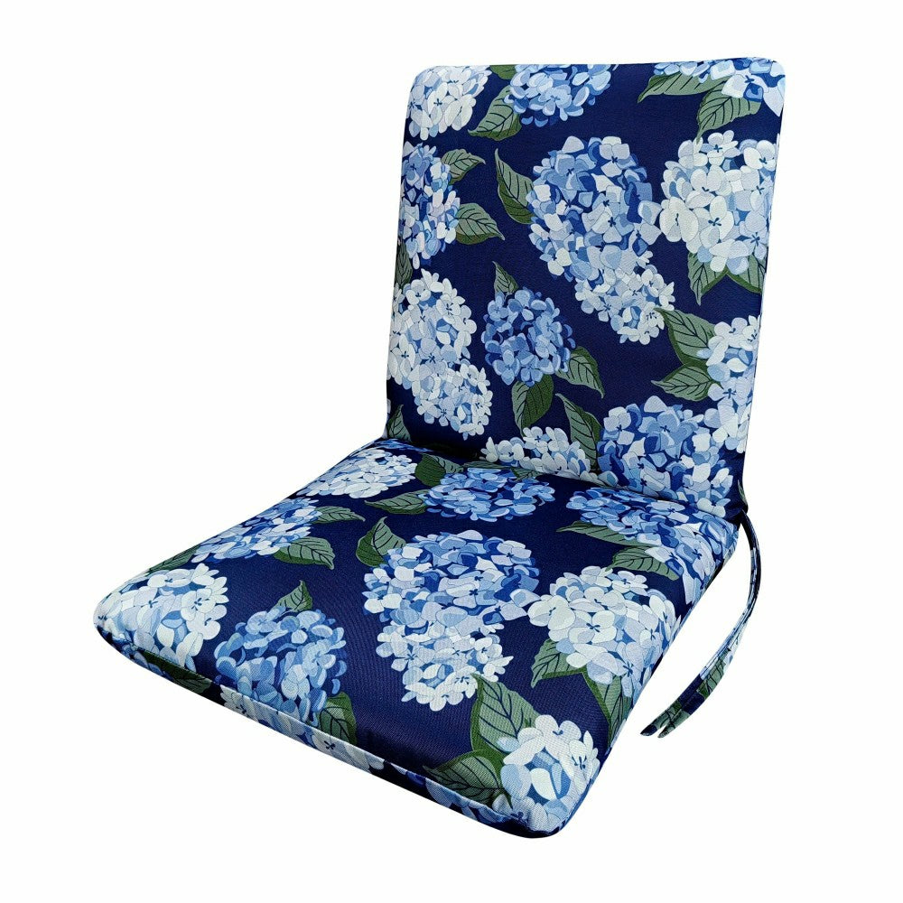 Plow & Hearth Classic Hinged Chair Cushion with Ties