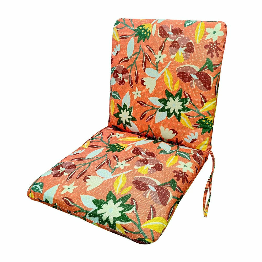 Plow & Hearth Classic Hinged Chair Cushion with Ties