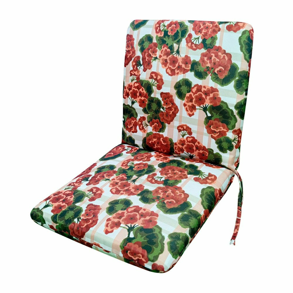 Plow & Hearth Classic Hinged Chair Cushion with Ties