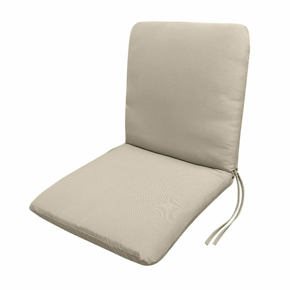 Plow & Hearth Classic Hinged Chair Cushion with Ties