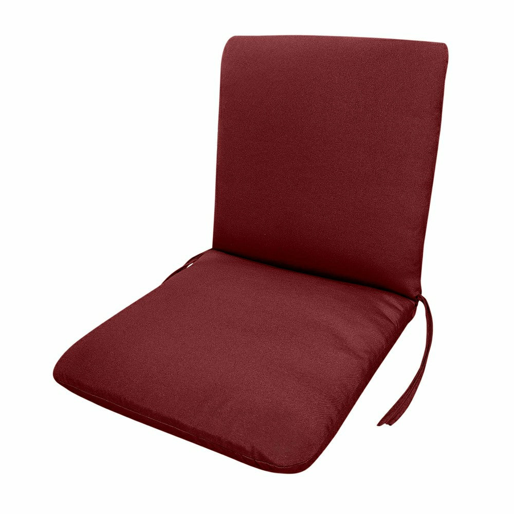 Plow & Hearth Classic Hinged Chair Cushion with Ties