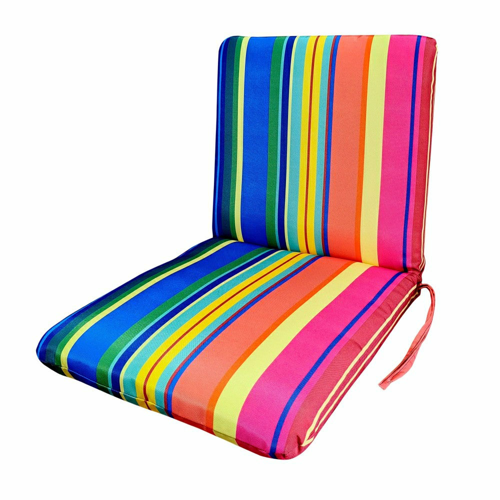 Plow & Hearth Classic Hinged Chair Cushion with Ties