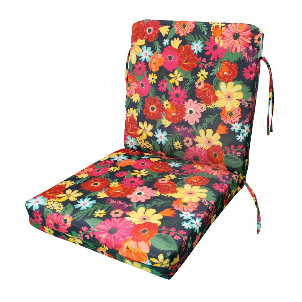 Plow & Hearth Classic Club Cushion with Ties