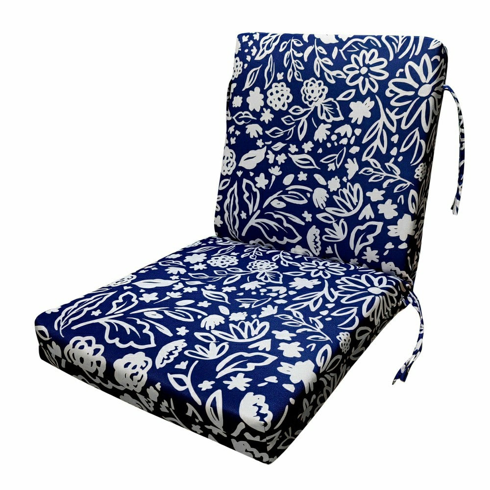 Plow & Hearth Classic Club Cushion with Ties