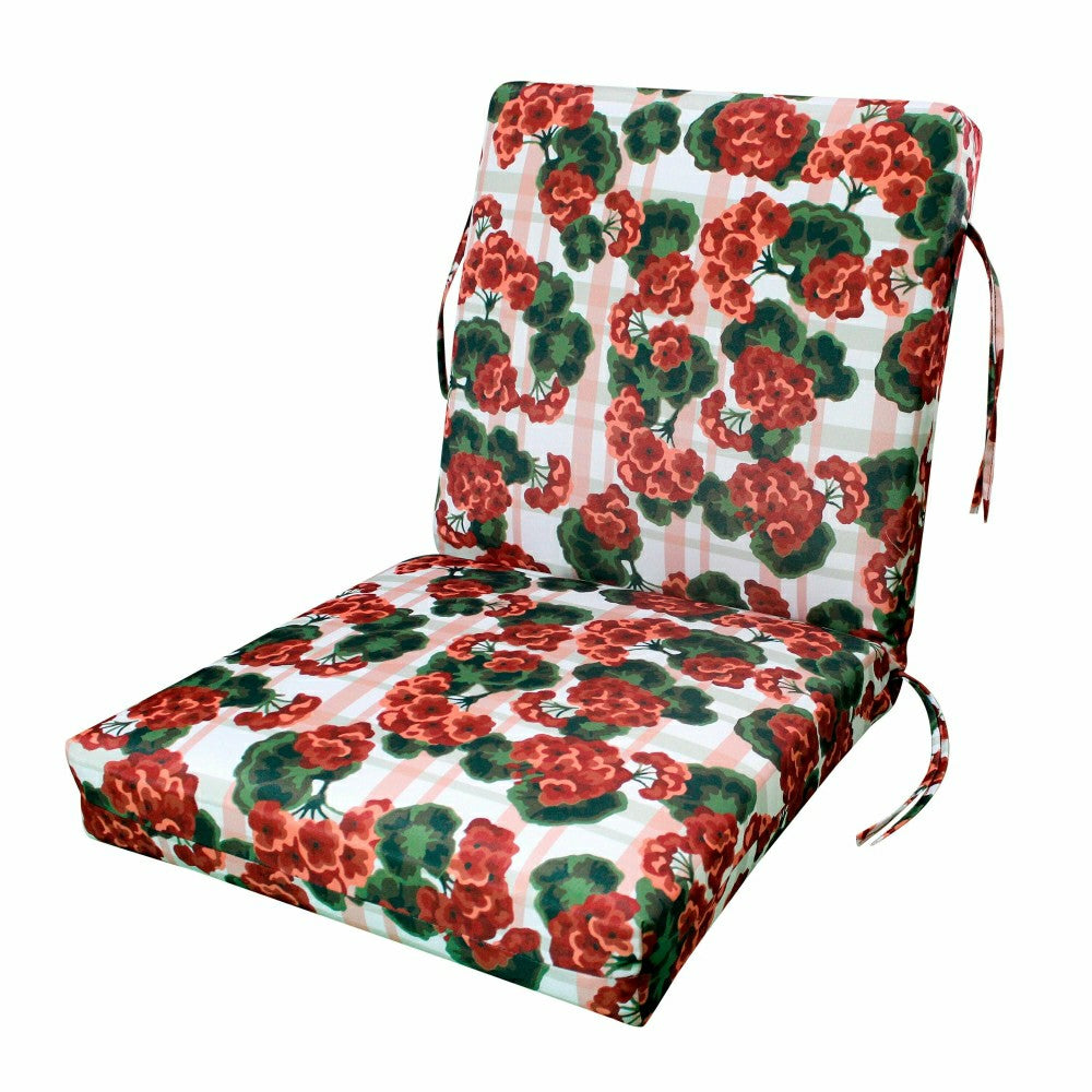 Plow & Hearth Classic Club Cushion with Ties
