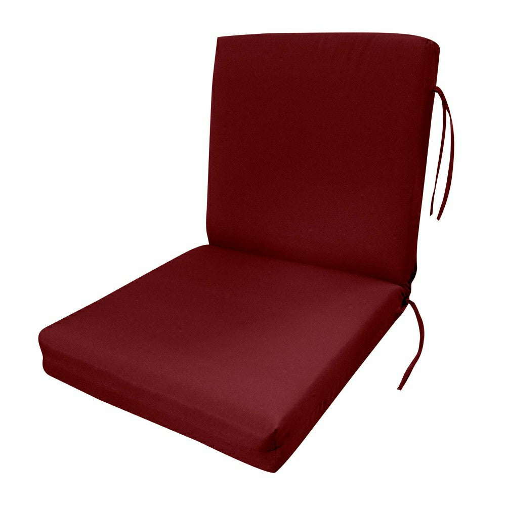 Plow & Hearth Classic Club Cushion with Ties