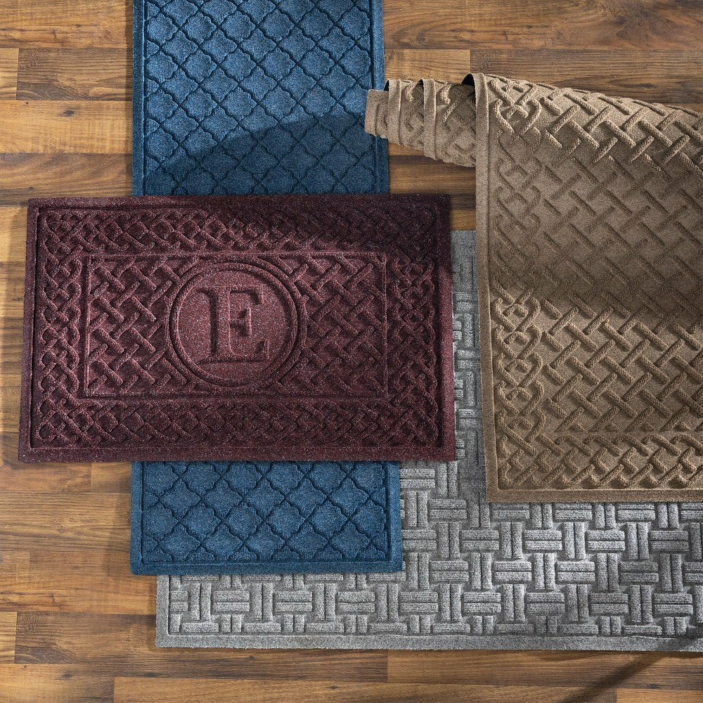 Plow & Hearth WaterHog® Cable Weave Doormat with Single Initial, 2' x 3'