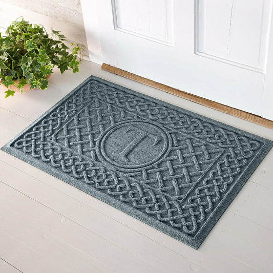 Plow & Hearth WaterHog® Cable Weave Doormat with Single Initial, 2' x 3'