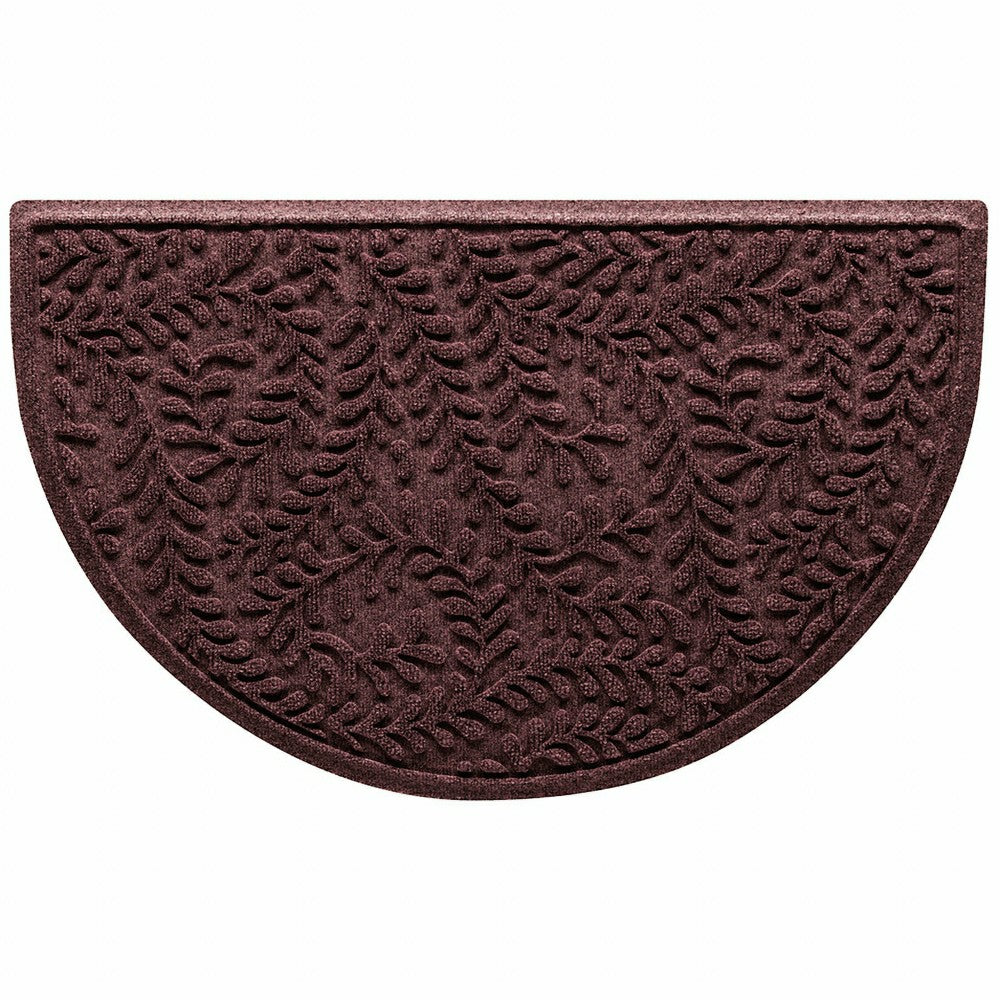 Plow & Hearth WaterHog® Indoor/Outdoor Leaves Half-Round Doormat, 24" x 39"