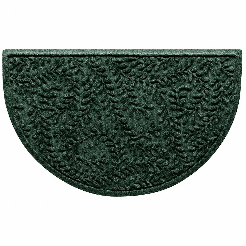 Plow & Hearth WaterHog® Indoor/Outdoor Leaves Half-Round Doormat, 24" x 39"