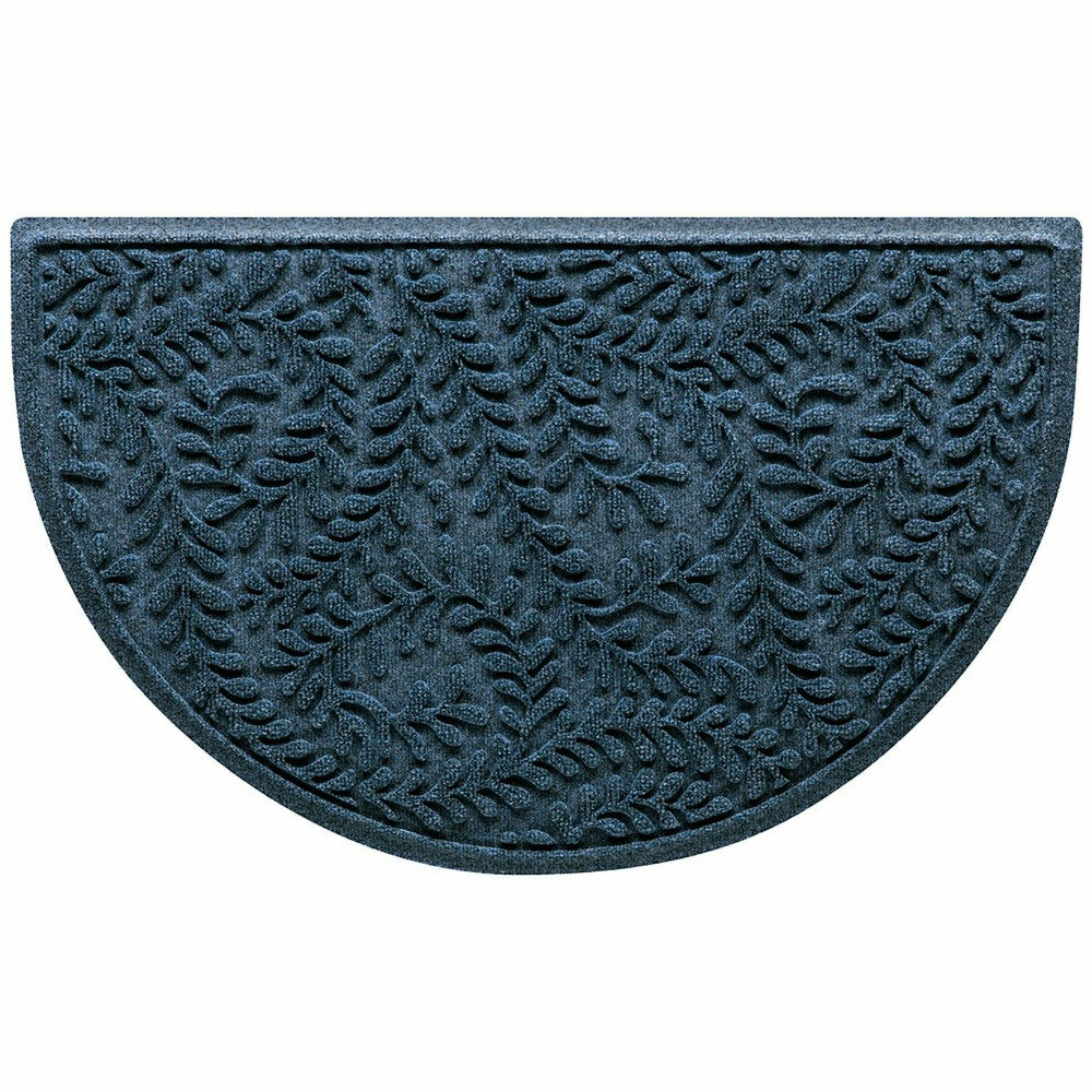 Plow & Hearth WaterHog® Indoor/Outdoor Leaves Half-Round Doormat, 24" x 39"
