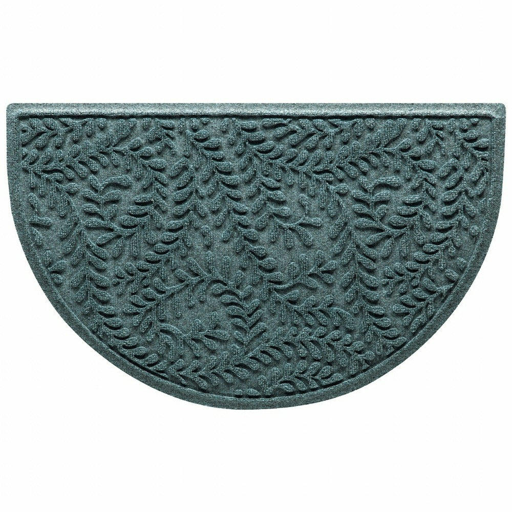 Plow & Hearth WaterHog® Indoor/Outdoor Leaves Half-Round Doormat, 24" x 39"