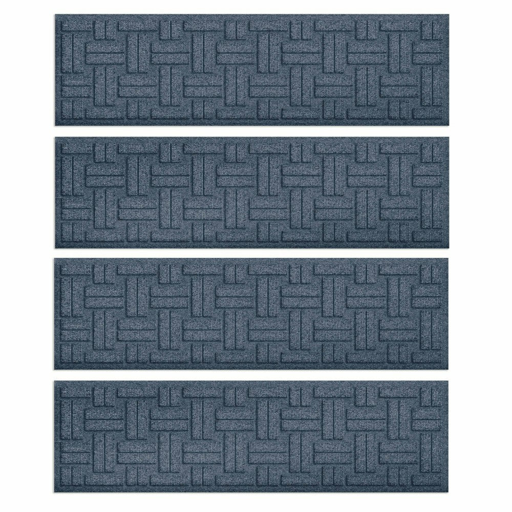 Plow & Hearth WaterHog® Basket Weave Stair Tread Mats, Set of 4