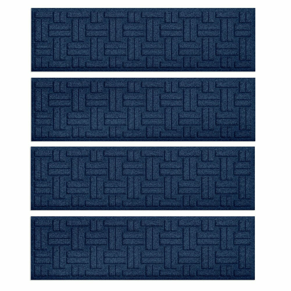 Plow & Hearth WaterHog® Basket Weave Stair Tread Mats, Set of 4