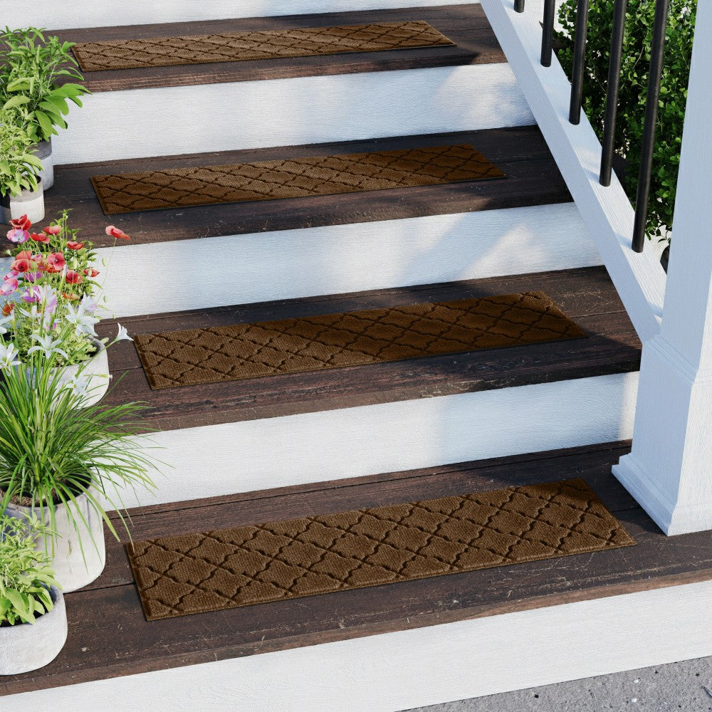 Plow & Hearth WaterHog® Cordova 8.5"x30" Indoor Outdoor Stair Treads, Set of 4
