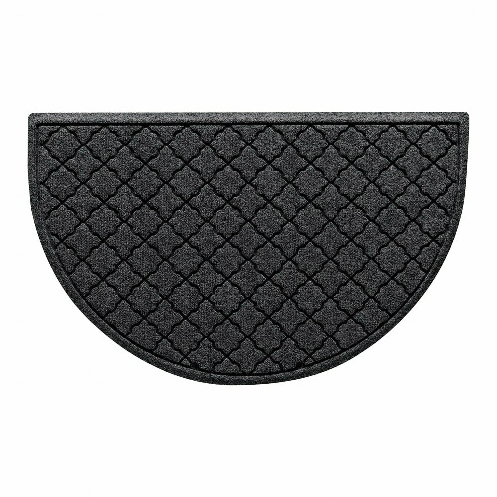 Plow & Hearth WaterHog® Cordova 24"x39" Half Round Indoor Outdoor Doormat