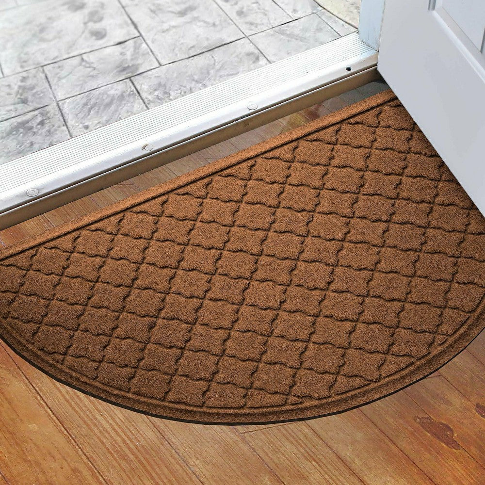 Plow & Hearth WaterHog® Cordova 24"x39" Half Round Indoor Outdoor Doormat