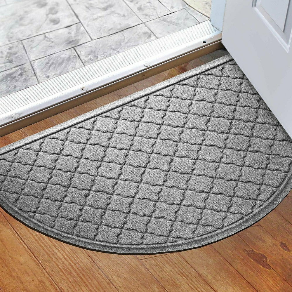 Plow & Hearth WaterHog® Cordova 24"x39" Half Round Indoor Outdoor Doormat