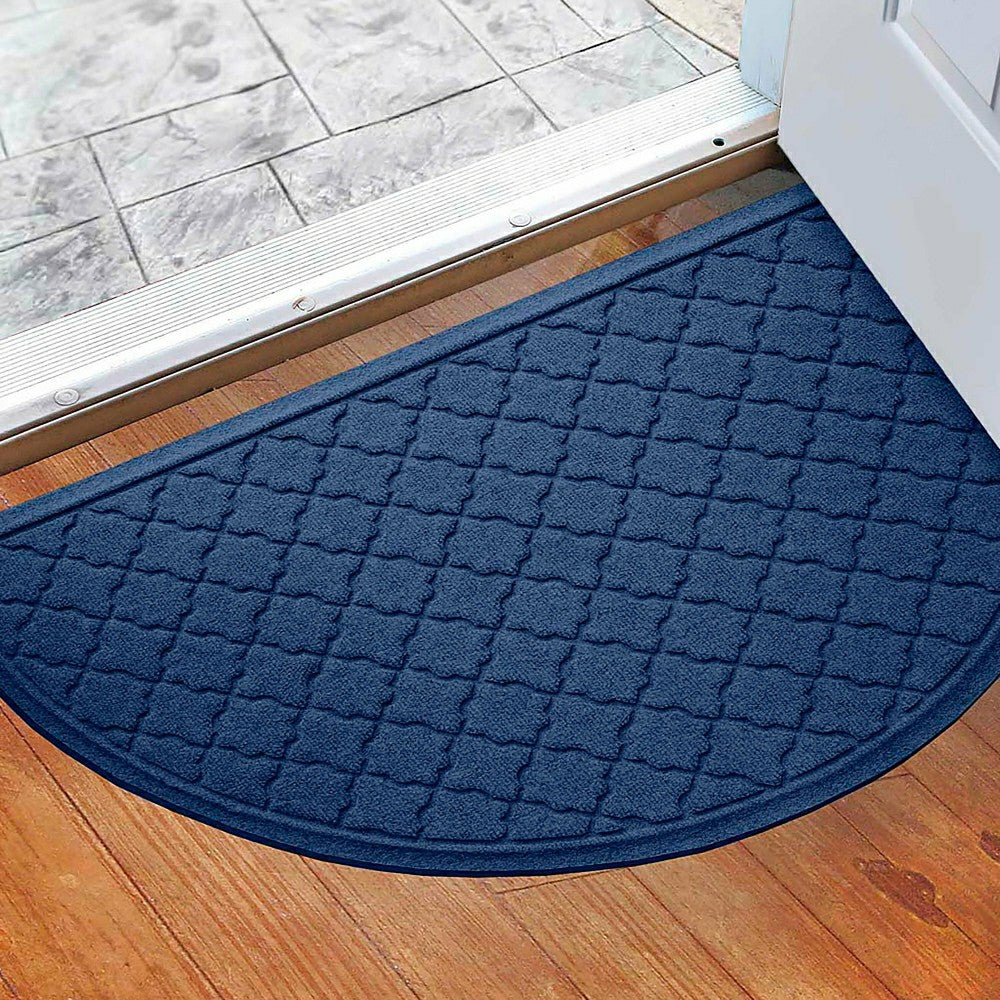 Plow & Hearth WaterHog® Cordova 24"x39" Half Round Indoor Outdoor Doormat