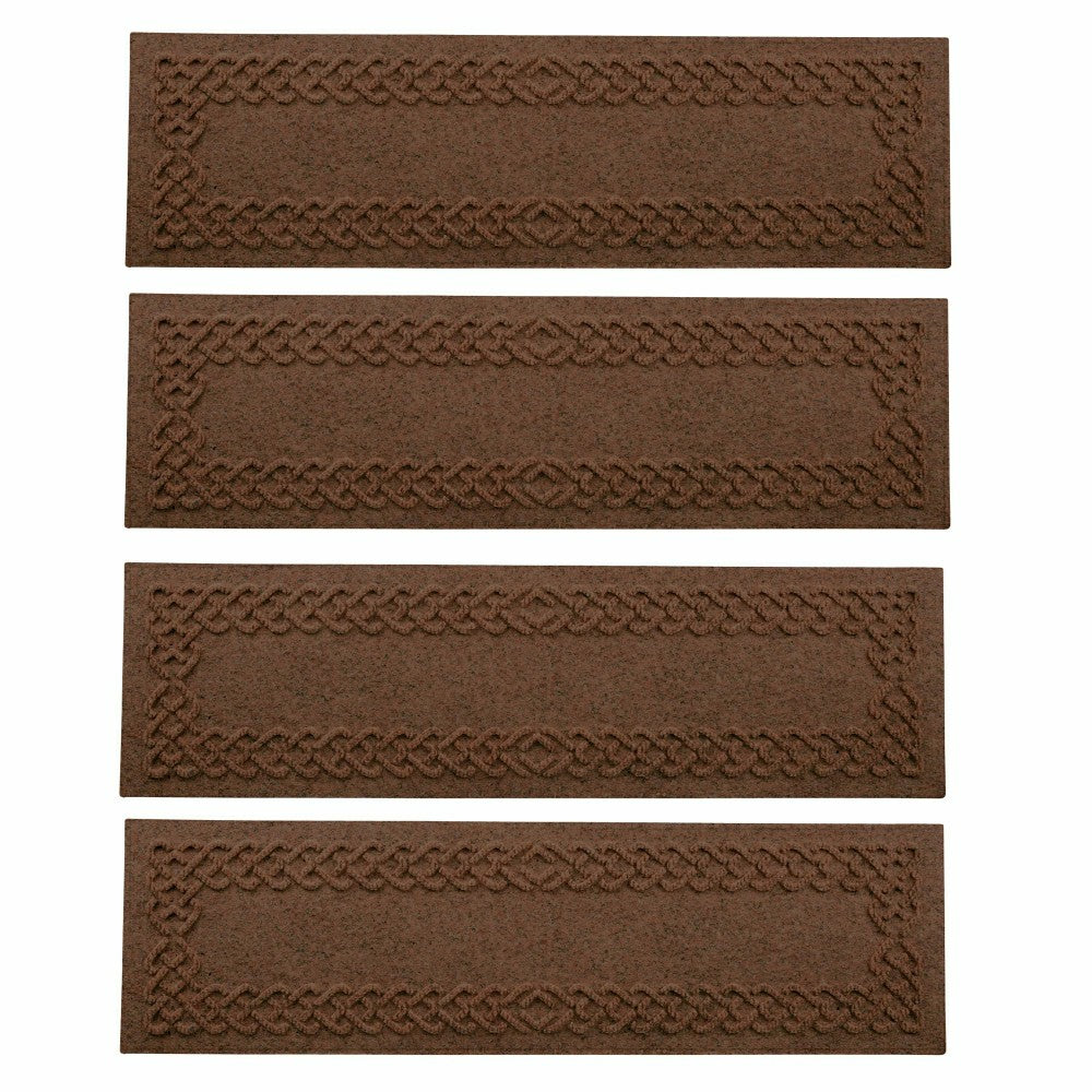 Plow & Hearth WaterHog® Cable Weave Stair Tread Mats, Set of 4