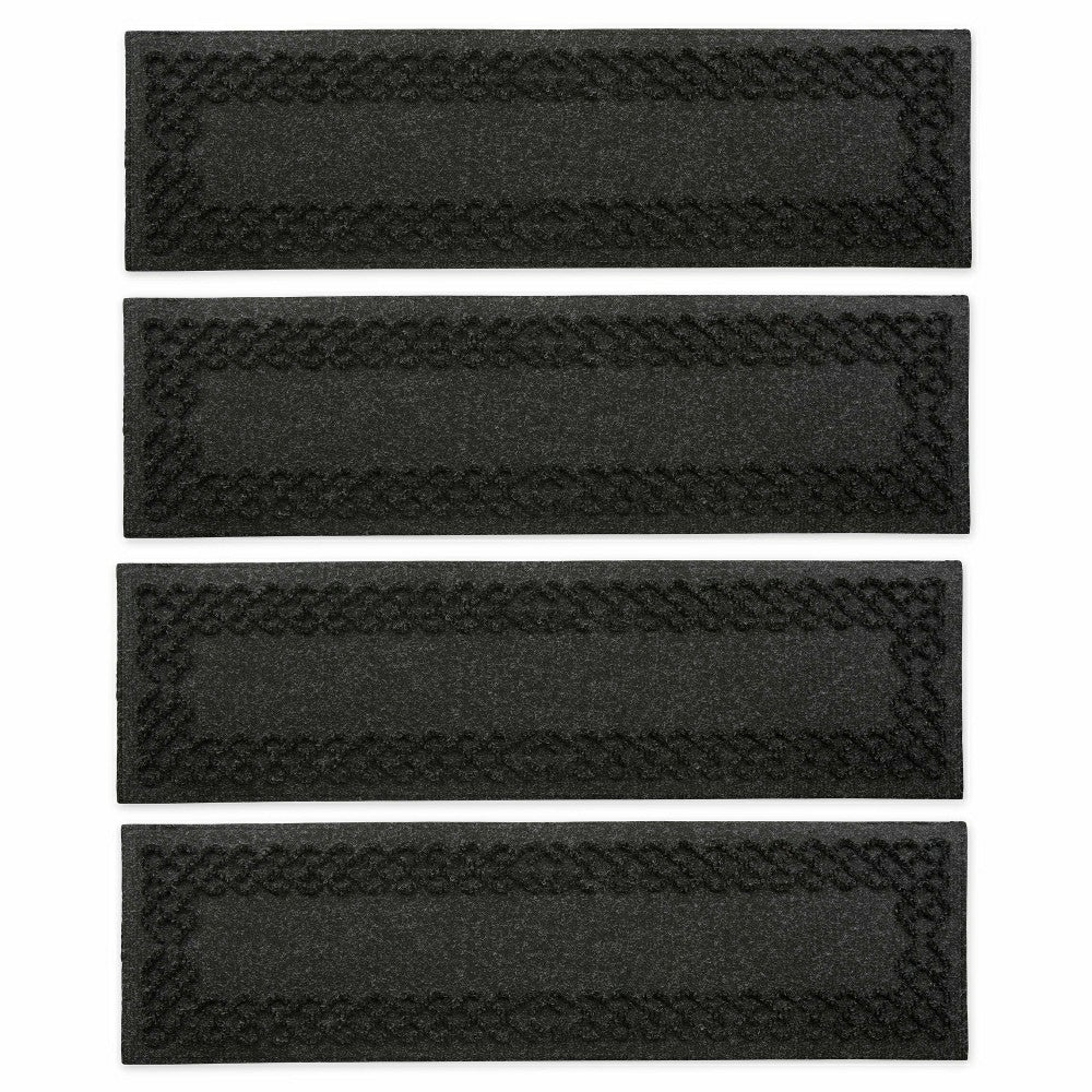 Plow & Hearth WaterHog® Cable Weave Stair Tread Mats, Set of 4
