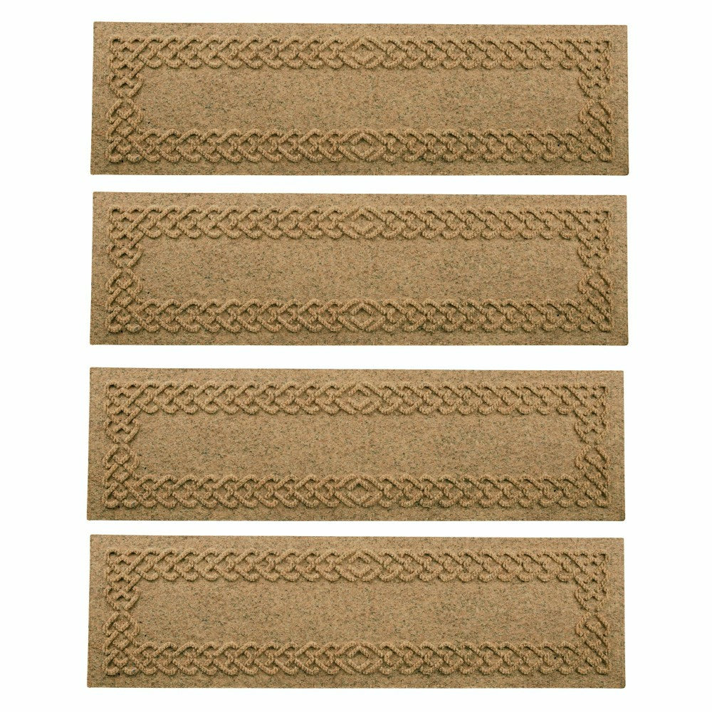 Plow & Hearth WaterHog® Cable Weave Stair Tread Mats, Set of 4