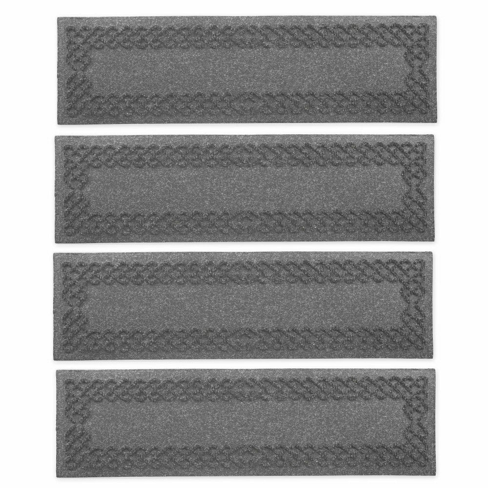Plow & Hearth WaterHog® Cable Weave Stair Tread Mats, Set of 4