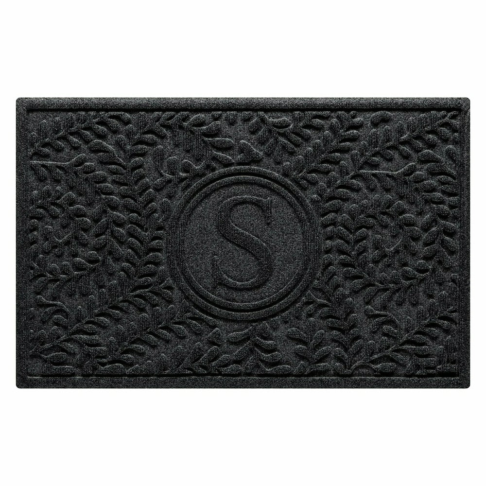 Plow & Hearth Boxwood Monogram Indoor/Outdoor Door Mat, 2'x3'