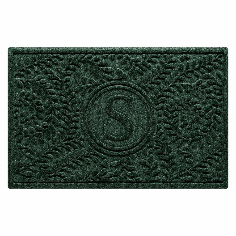 Plow & Hearth Boxwood Monogram Indoor/Outdoor Door Mat, 2'x3'