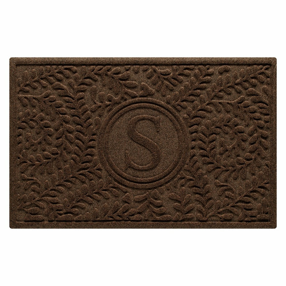 Plow & Hearth Boxwood Monogram Indoor/Outdoor Door Mat, 2'x3'