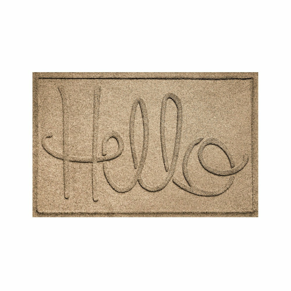 Plow & Hearth WaterHog® Indoor/Outdoor Hello Doormat, 2' x 3'