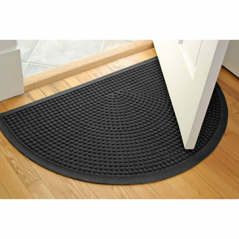 Plow & Hearth WaterHog® Indoor/Outdoor Cubes Half-Round Doormat, 24" x 39"