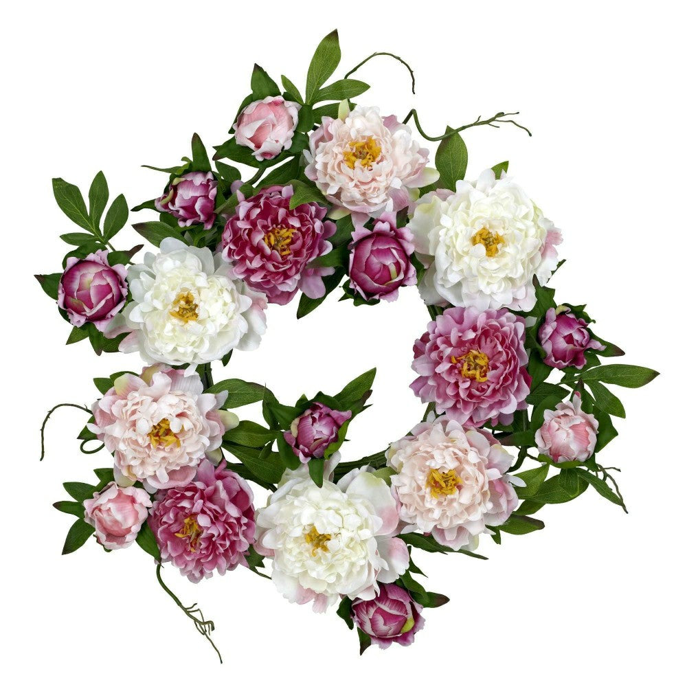 Plow & Hearth 22" Peony Wreath
