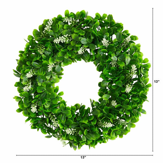 Plow & Hearth 13” Jasmine Artificial Wreath