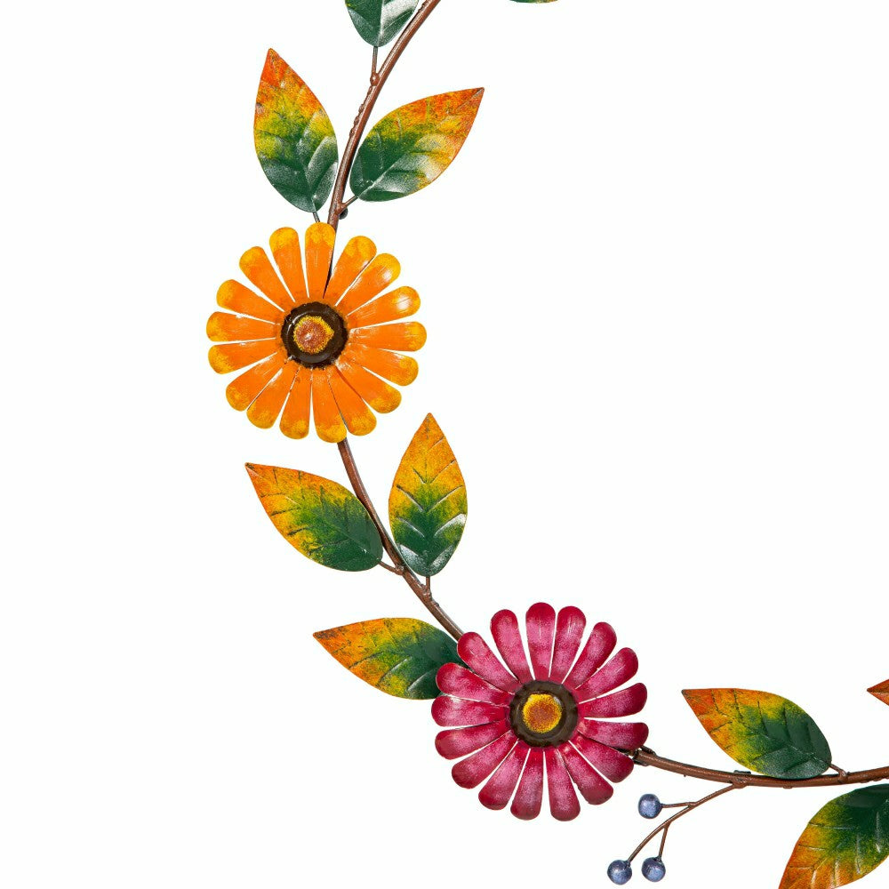 Plow & Hearth Colorful Floral Wreath